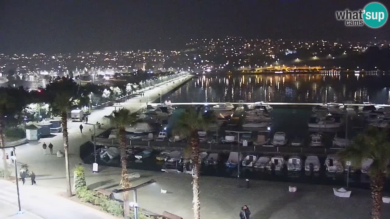 Webcam Koper – Panorama de la marina et de la promenade depuis le Grand Hotel Koper