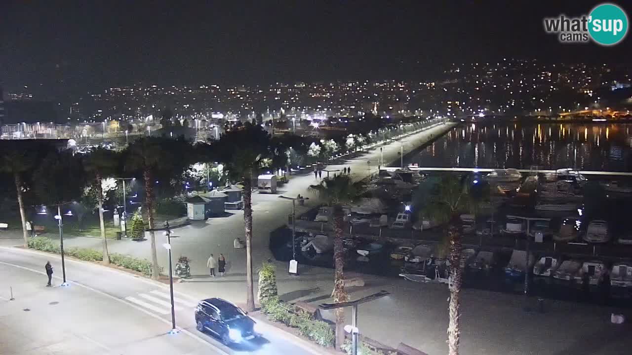 Webcam Koper – Panorama de la marina et de la promenade depuis le Grand Hotel Koper