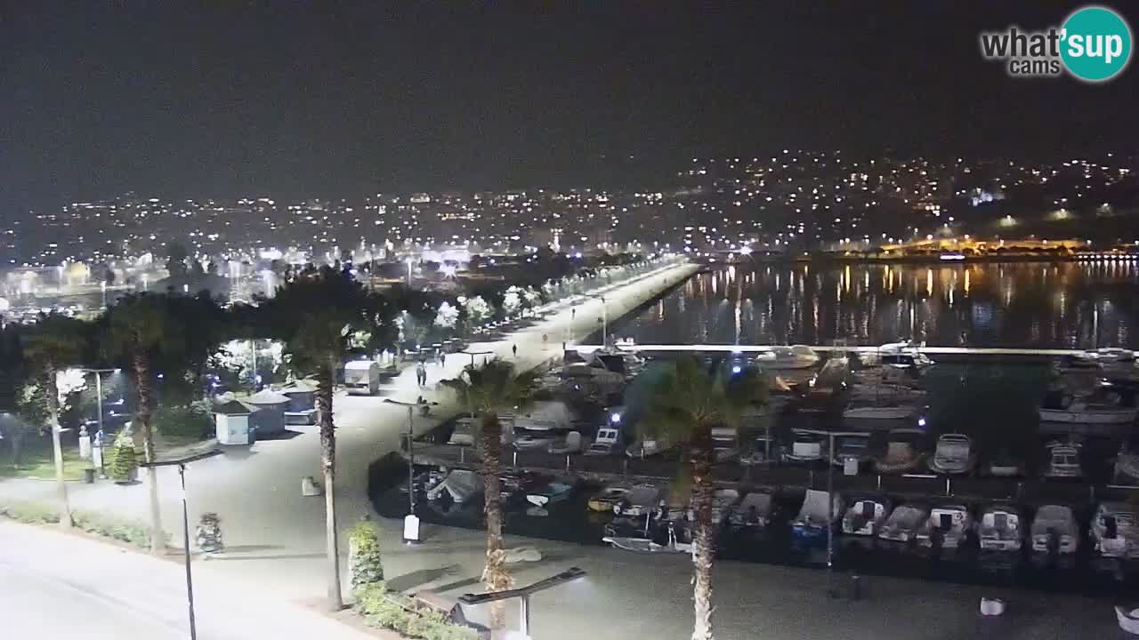 Webcam Koper – Panorama of the marina and promenade from the Grand Hotel Koper