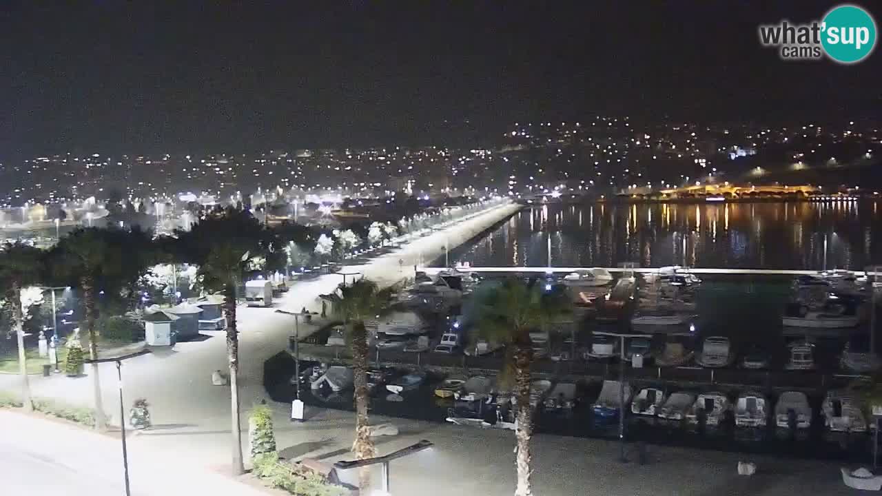 Webcam Koper – Panorama de la marina et de la promenade depuis le Grand Hotel Koper