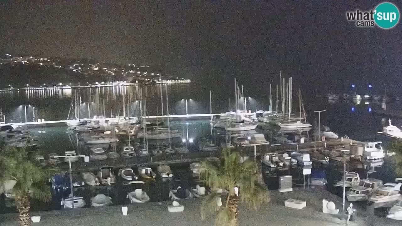 Webcam Koper – Panorama de la marina et de la promenade depuis le Grand Hotel Koper