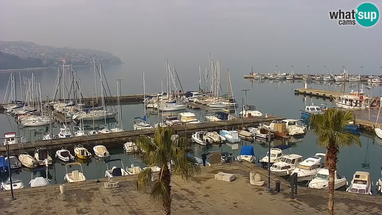 Camera en vivo Koper – puerto deportivo y paseo marítimo desde el Hotel Grand Koper