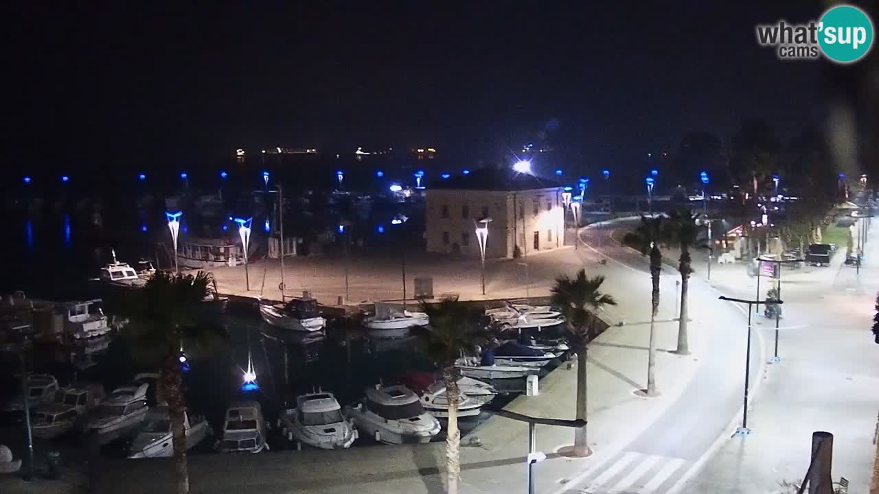 Webcam Koper – Panorama de la marina et de la promenade depuis le Grand Hotel Koper