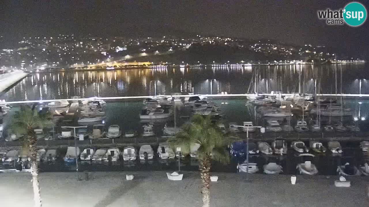 Webcam Koper – Panorama de la marina et de la promenade depuis le Grand Hotel Koper