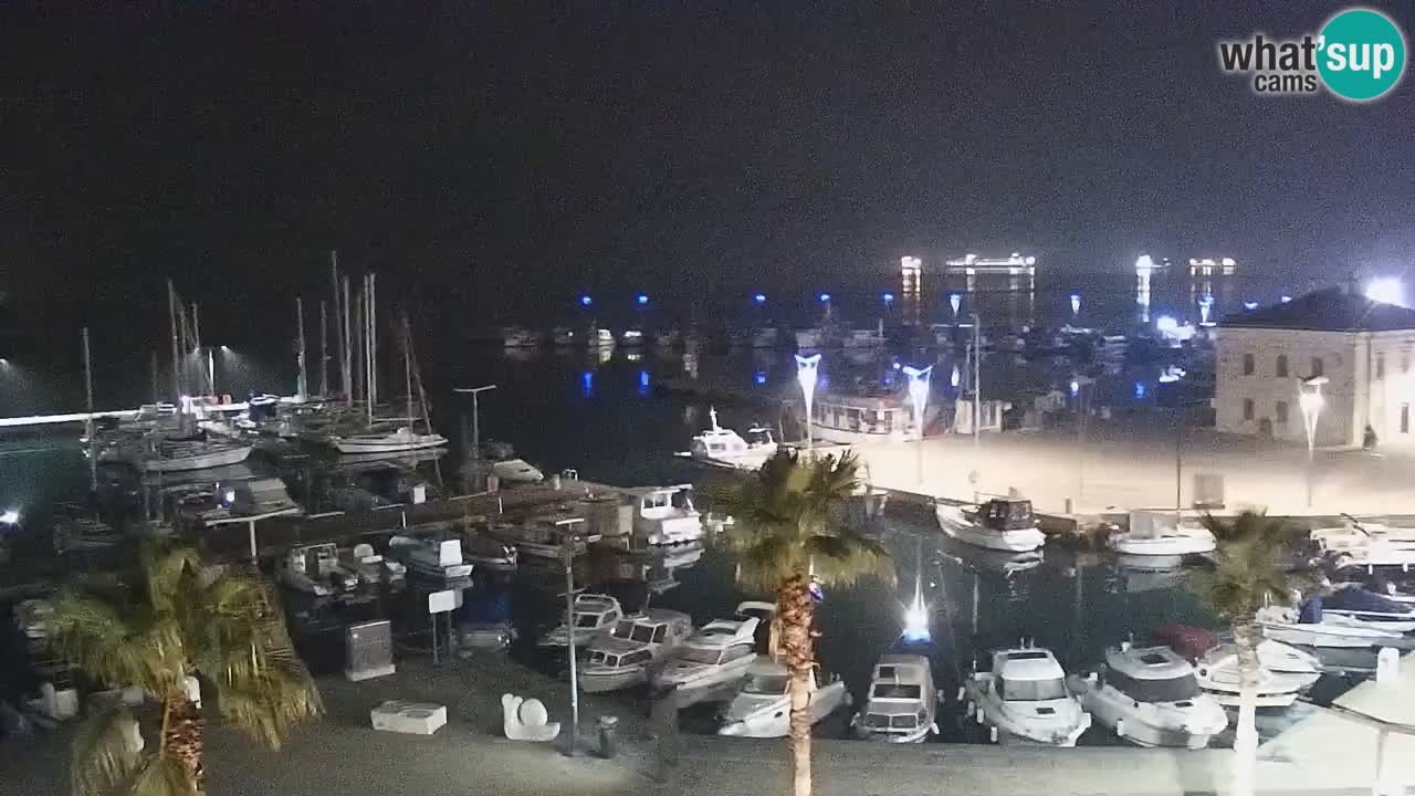 Camera en vivo Koper – puerto deportivo y paseo marítimo desde el Hotel Grand Koper