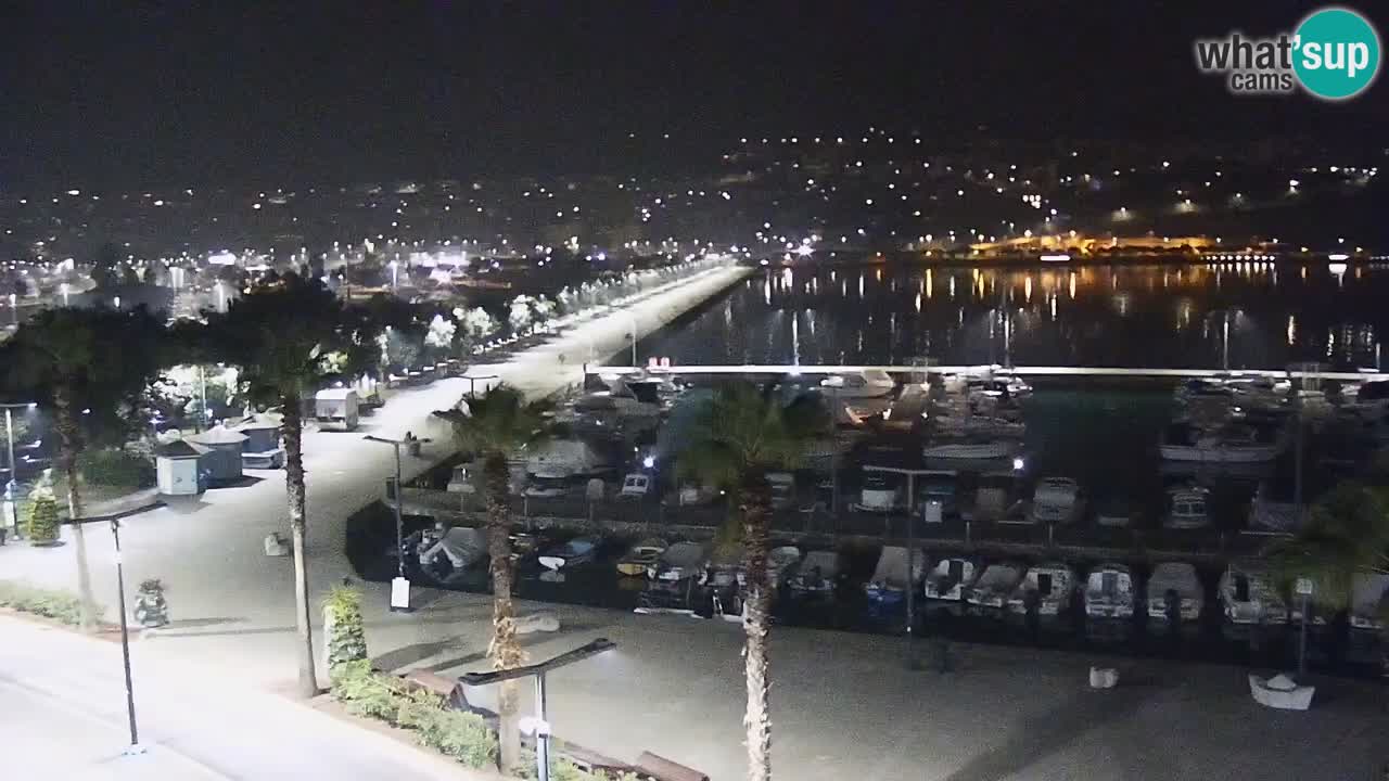 Webcam Koper – Panorama de la marina et de la promenade depuis le Grand Hotel Koper