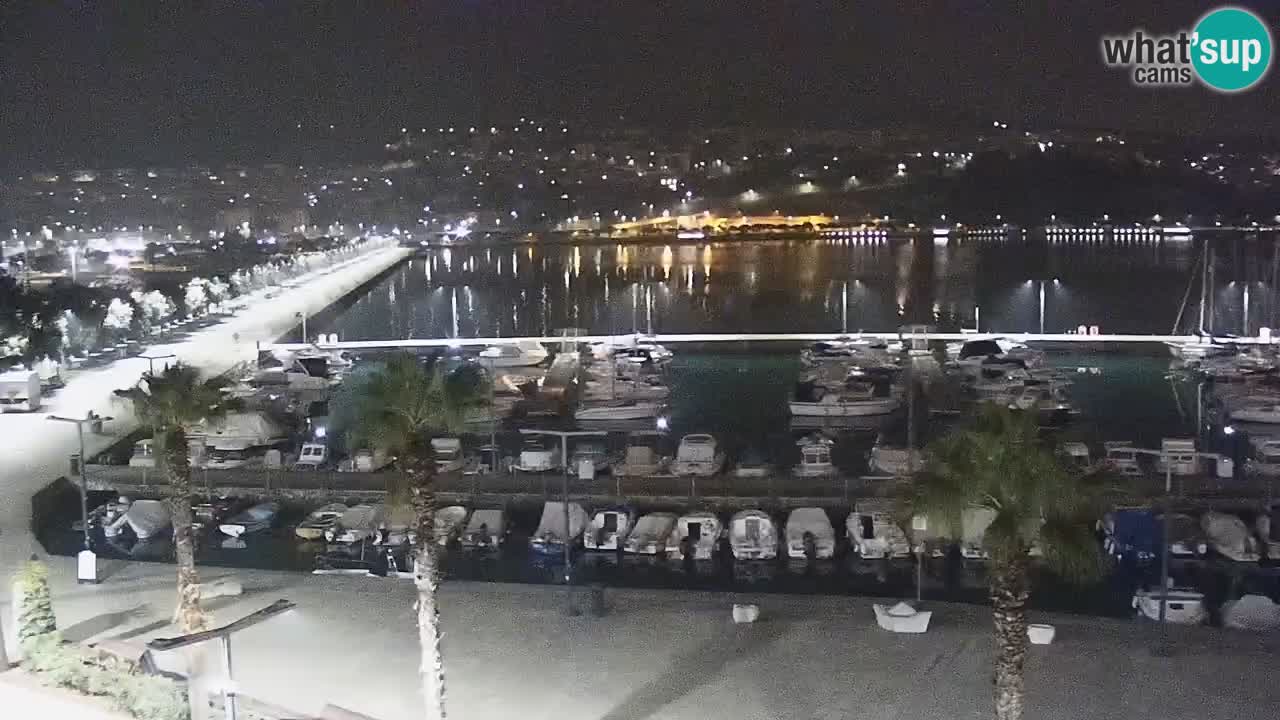 Webcam Koper – Panorama of the marina and promenade from the Grand Hotel Koper