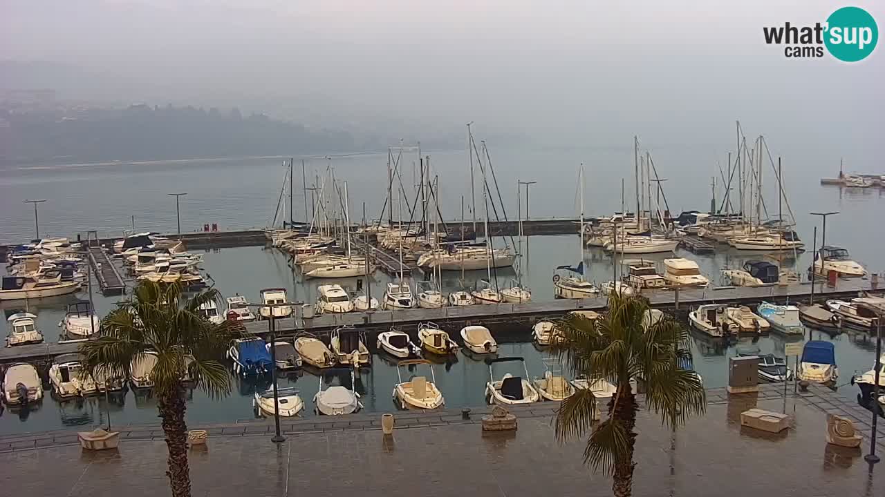 Webcam Koper – Panorama de la marina et de la promenade depuis le Grand Hotel Koper