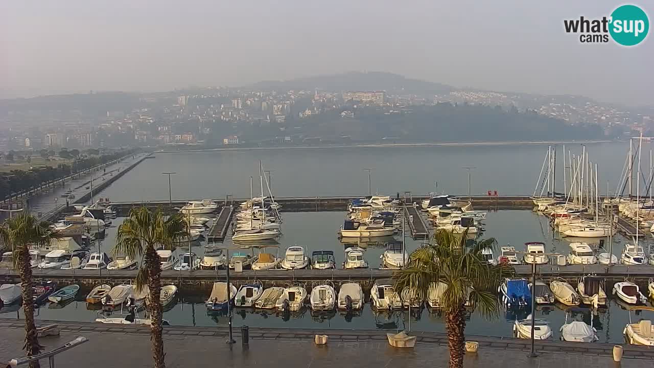 Camera en vivo Koper – puerto deportivo y paseo marítimo desde el Hotel Grand Koper