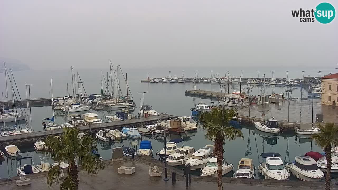 Webcam en direct du port de Koper – port de croisière et de fret – Slovénie