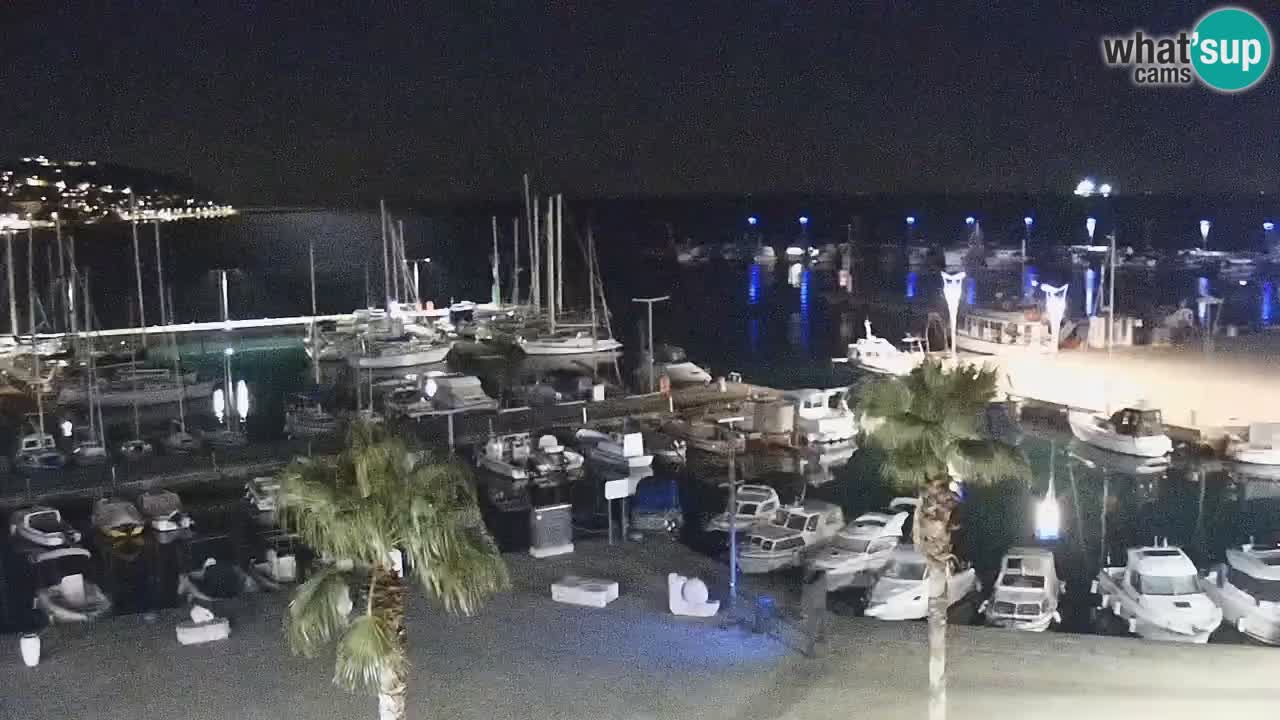 Webcam Koper – Panorama of the marina and promenade from the Grand Hotel Koper