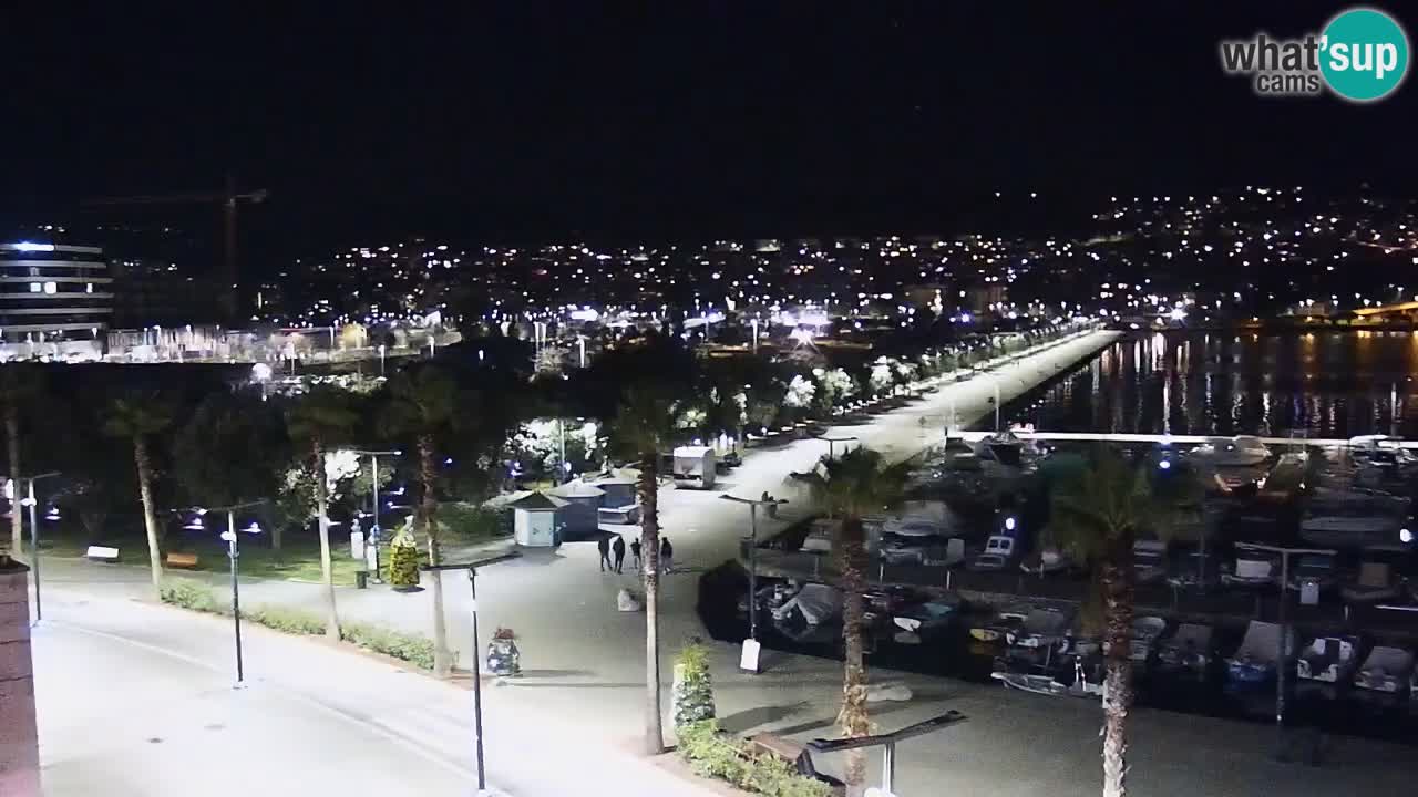 Webcam Koper – Panorama de la marina et de la promenade depuis le Grand Hotel Koper