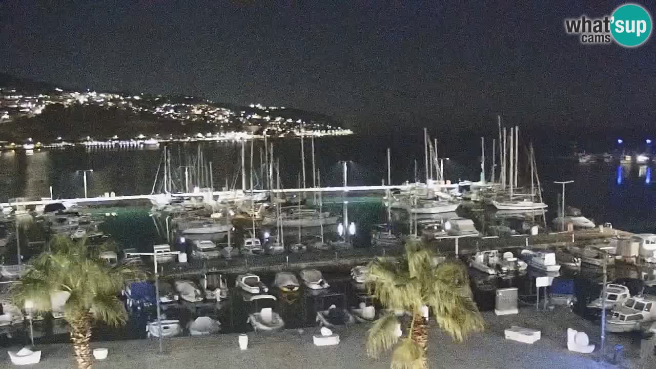 Webcam Koper – Panorama de la marina et de la promenade depuis le Grand Hotel Koper