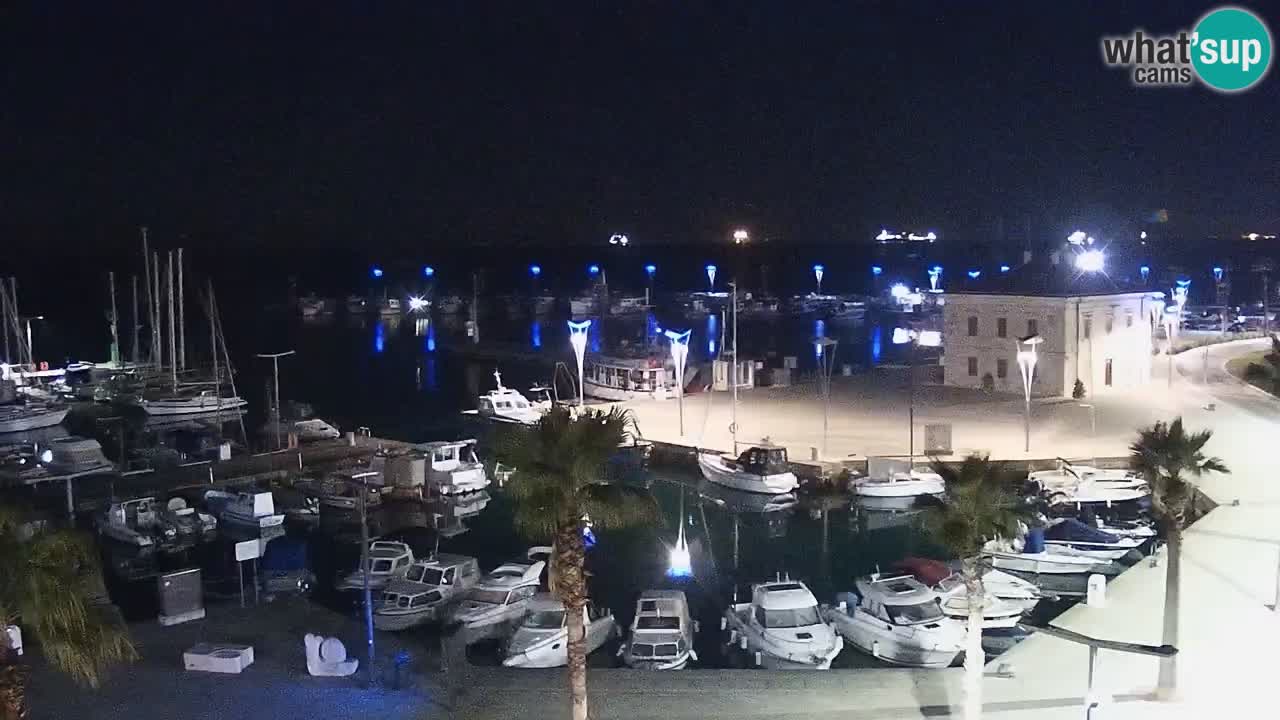 Webcam Koper – Panorama de la marina et de la promenade depuis le Grand Hotel Koper