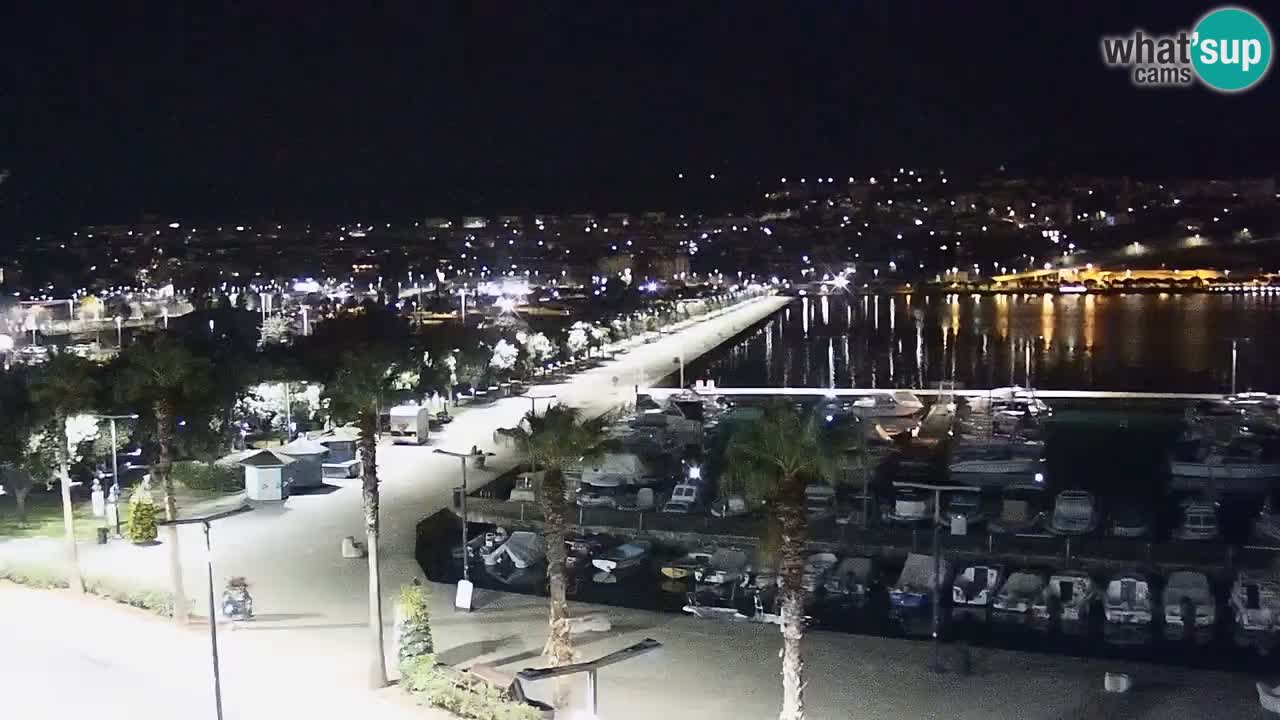 Webcam Koper – Panorama de la marina et de la promenade depuis le Grand Hotel Koper