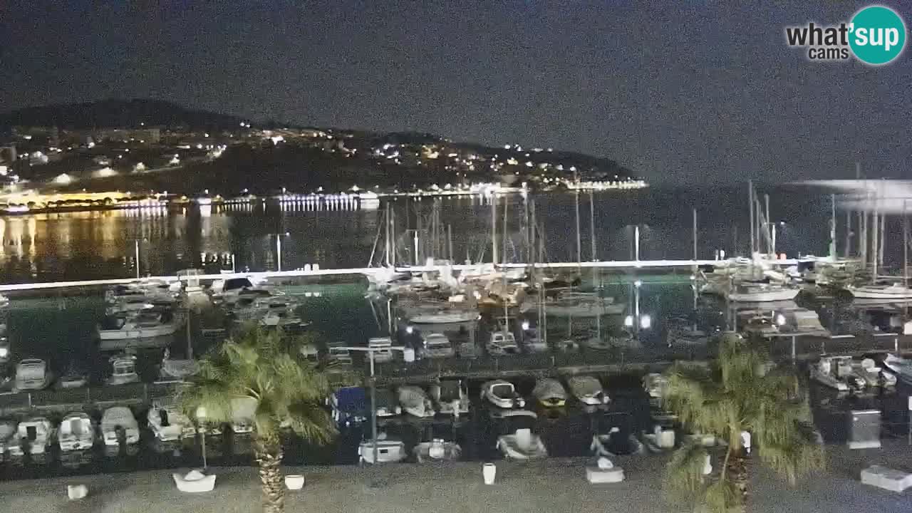 Webcam Koper – Panorama of the marina and promenade from the Grand Hotel Koper