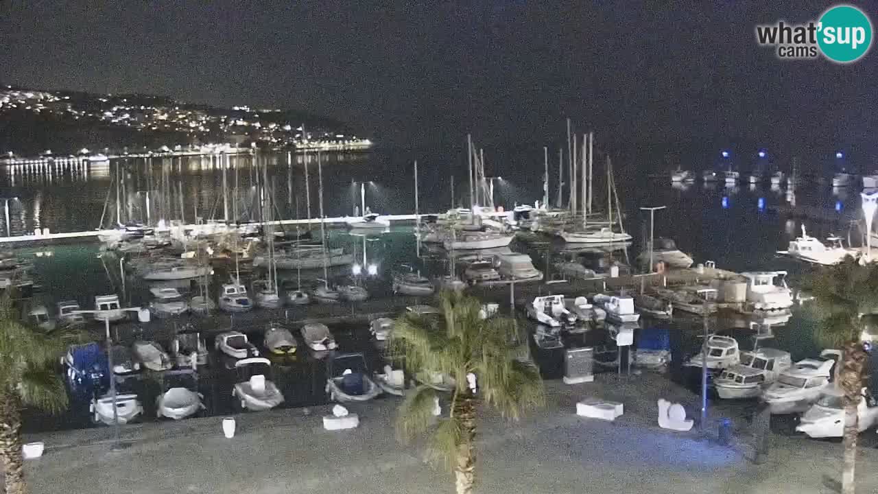 Webcam Koper – Panorama de la marina et de la promenade depuis le Grand Hotel Koper