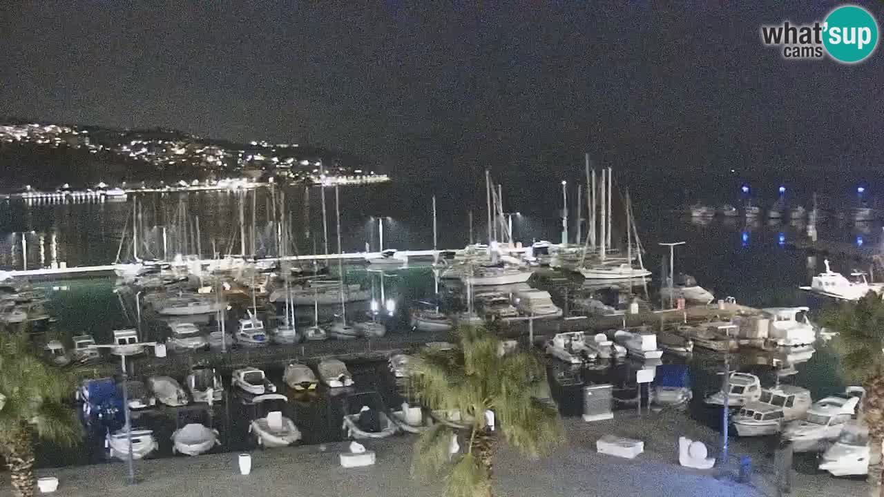 Spletna kamera Koper – Panorama na marino in promenado s Hotela Grand Koper