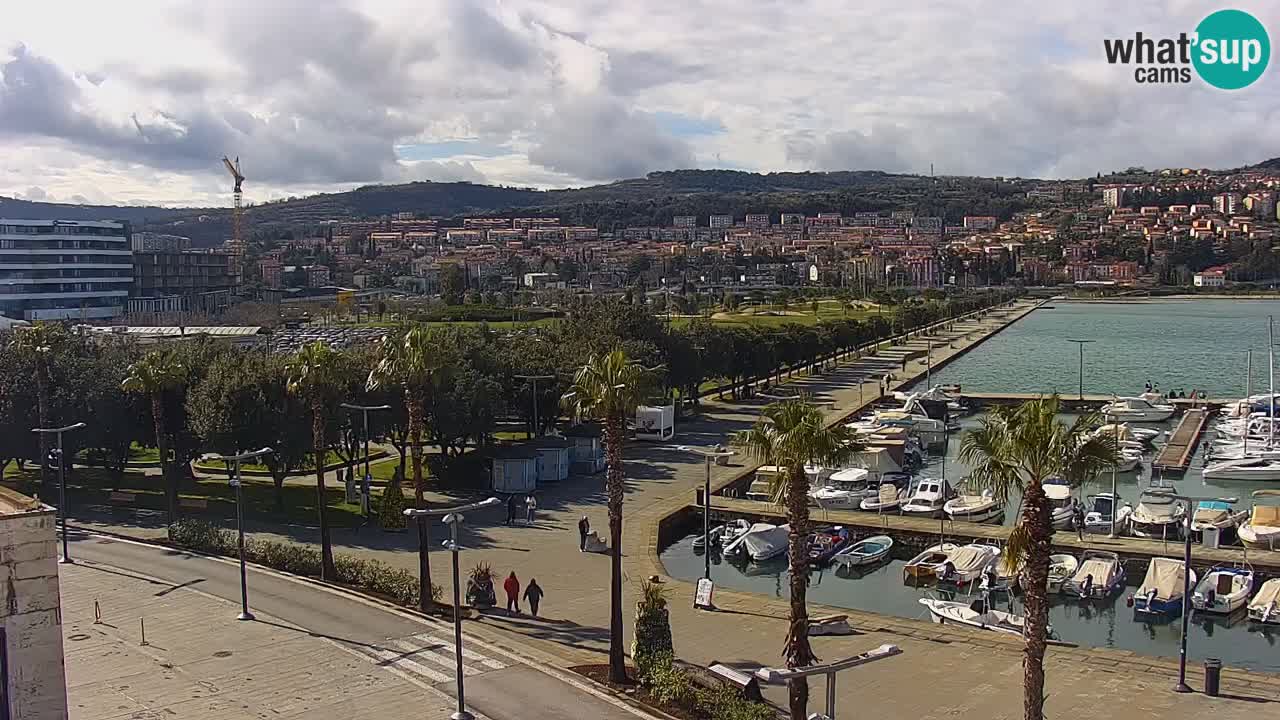 Webcam Capodistria – marina e lungo mare dall’Hotel Grand Koper