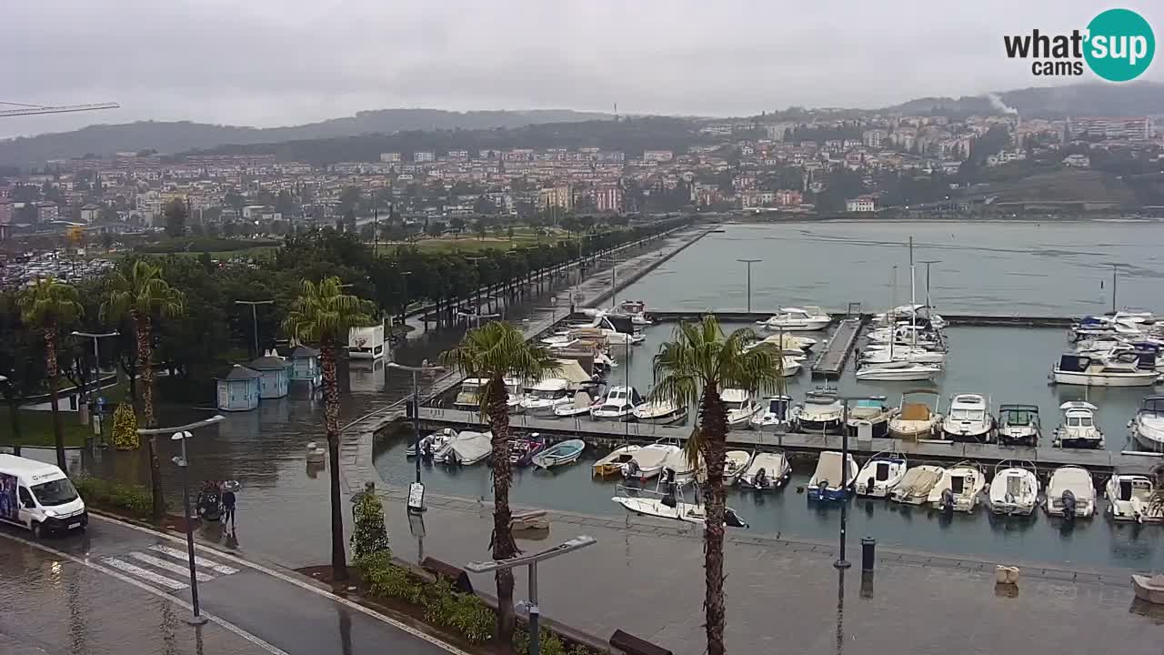 Webcam Capodistria – marina e lungo mare dall’Hotel Grand Koper