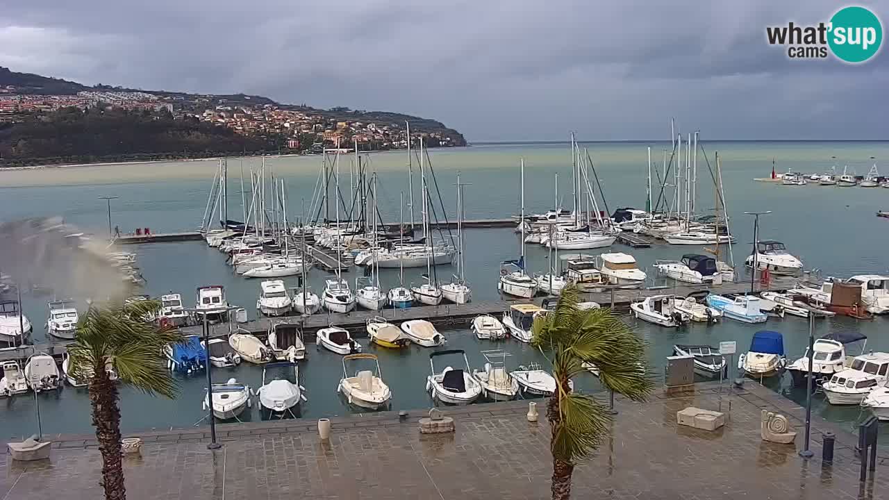 Webcam Koper – Panorama de la marina et de la promenade depuis le Grand Hotel Koper