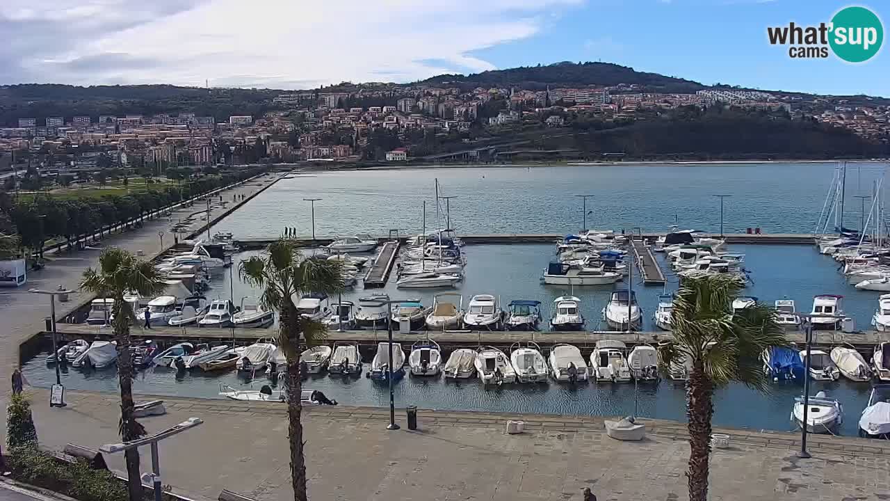 Webcam en direct du port de Koper – port de croisière et de fret – Slovénie