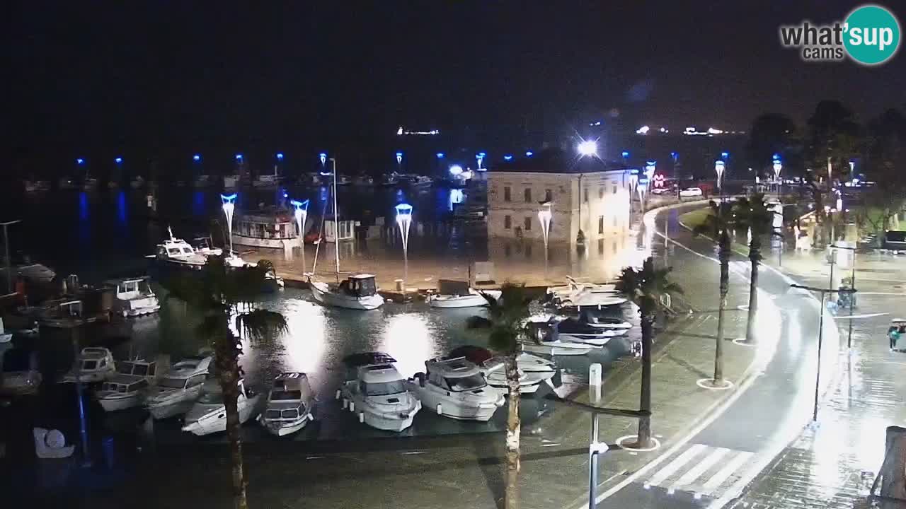 Webcam Koper – Panorama of the marina and promenade from the Grand Hotel Koper