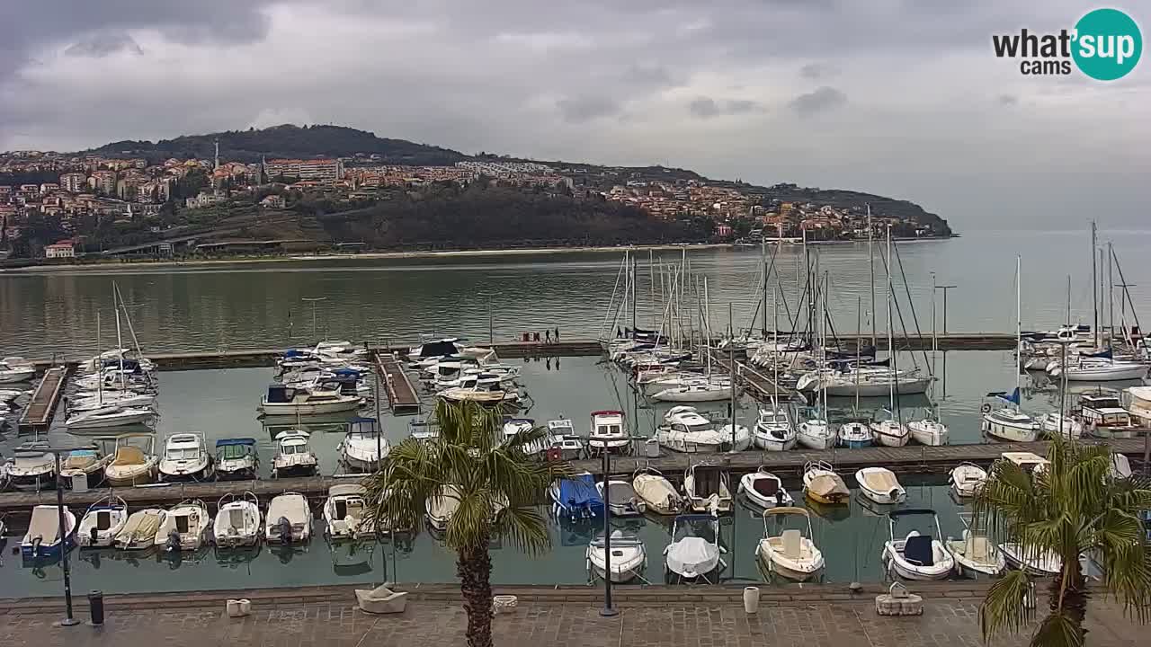 Spletna kamera Koper – Panorama na marino in promenado s Hotela Grand Koper