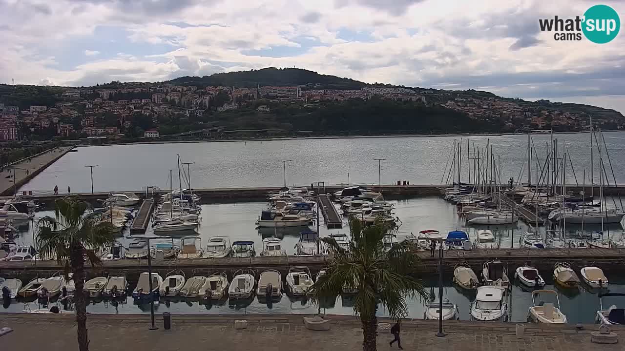 Spletna kamera Koper – Panorama na marino in promenado s Hotela Grand Koper