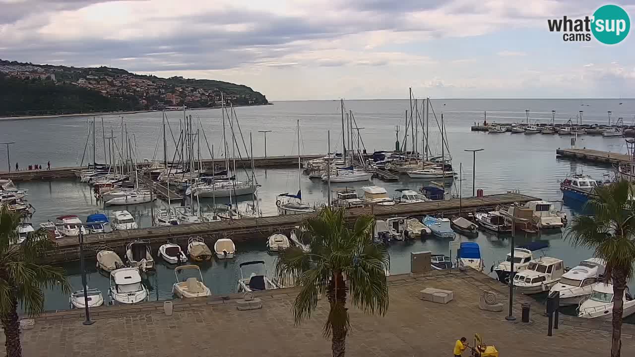 Camera en vivo Koper – puerto deportivo y paseo marítimo desde el Hotel Grand Koper