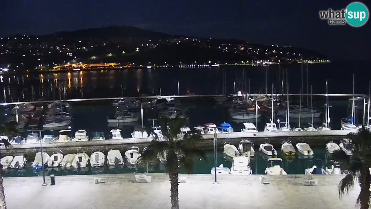 Webcam Koper – Panorama de la marina et de la promenade depuis le Grand Hotel Koper