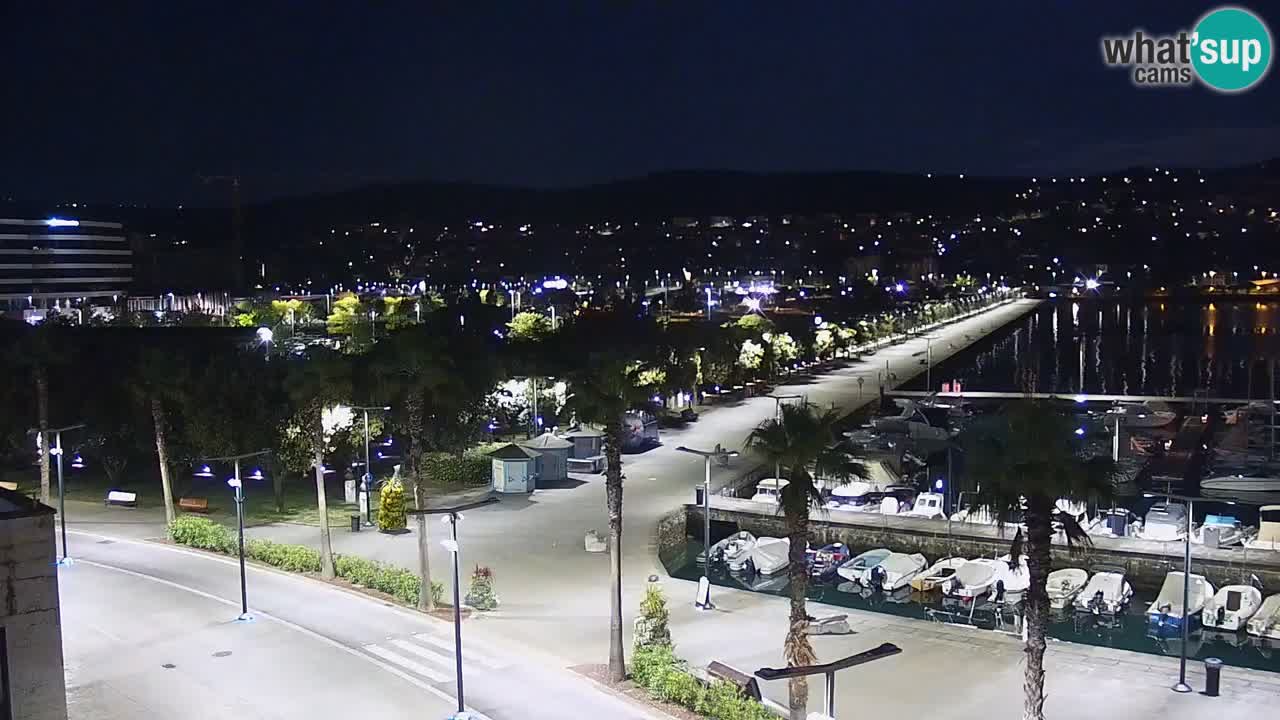 Webcam Koper – Panorama of the marina and promenade from the Grand Hotel Koper
