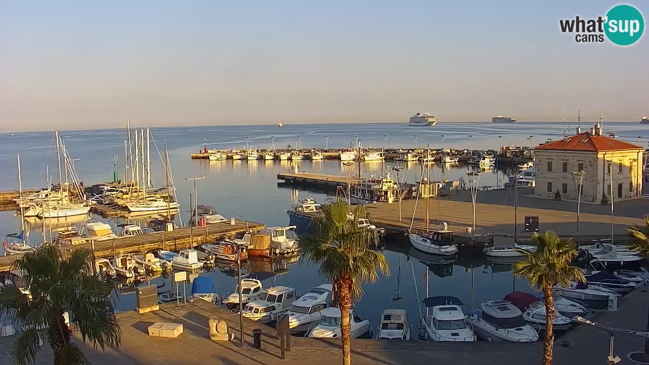 Webcam Capodistria – marina e lungo mare dall’Hotel Grand Koper