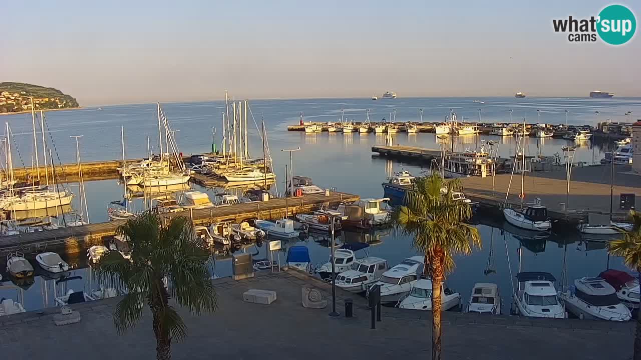 Webcam Capodistria – marina e lungo mare dall’Hotel Grand Koper