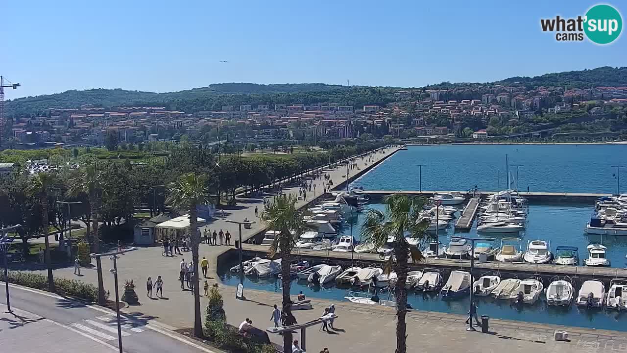 Spletna kamera Koper – Panorama na marino in promenado s Hotela Grand Koper