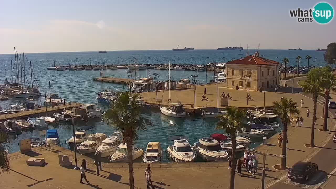 Webcam en direct du port de Koper – port de croisière et de fret – Slovénie