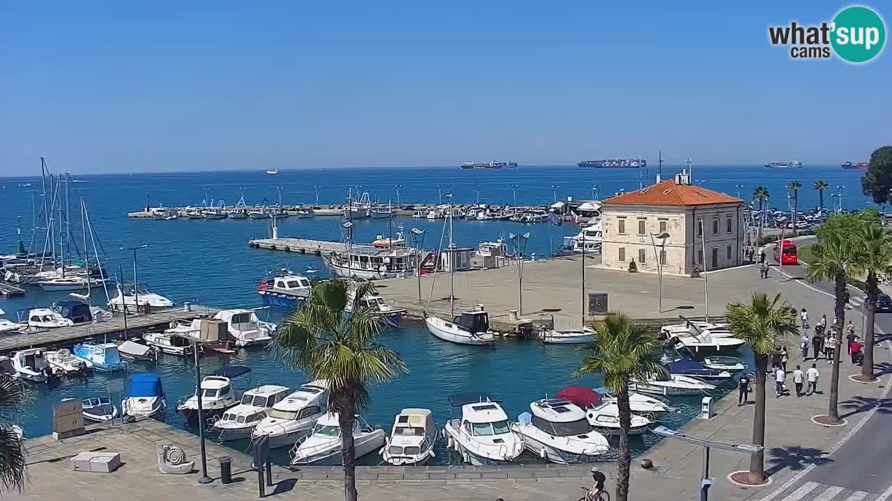 Webcam en direct du port de Koper – port de croisière et de fret – Slovénie