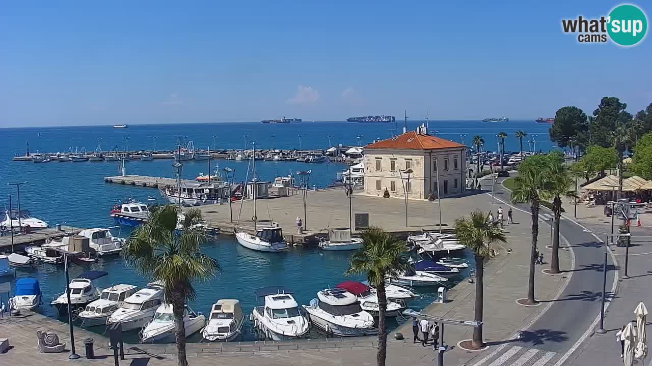 Il porto di Koper – Capodistria live webcam – porto crociere e mercantile – Slovenia