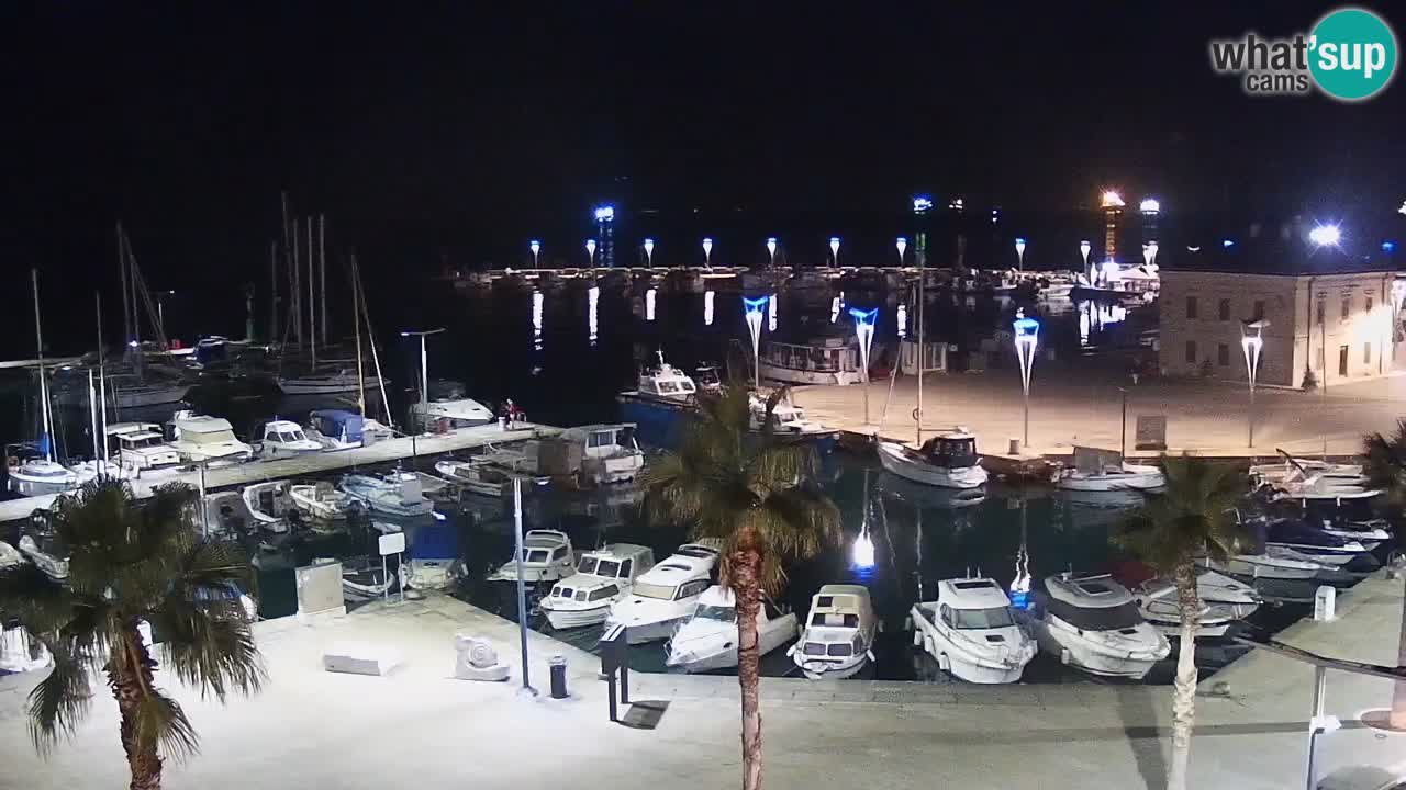 Webcam Koper – Panorama of the marina and promenade from the Grand Hotel Koper