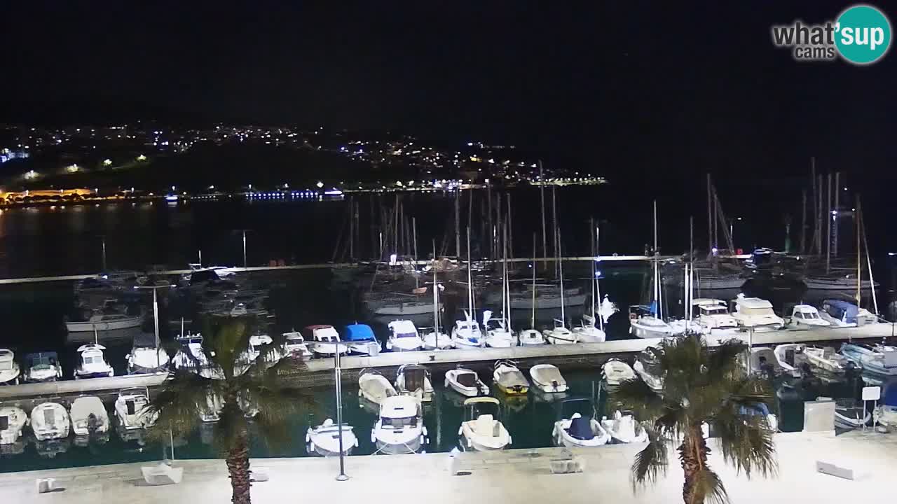 Webcam Koper – Panorama of the marina and promenade from the Grand Hotel Koper