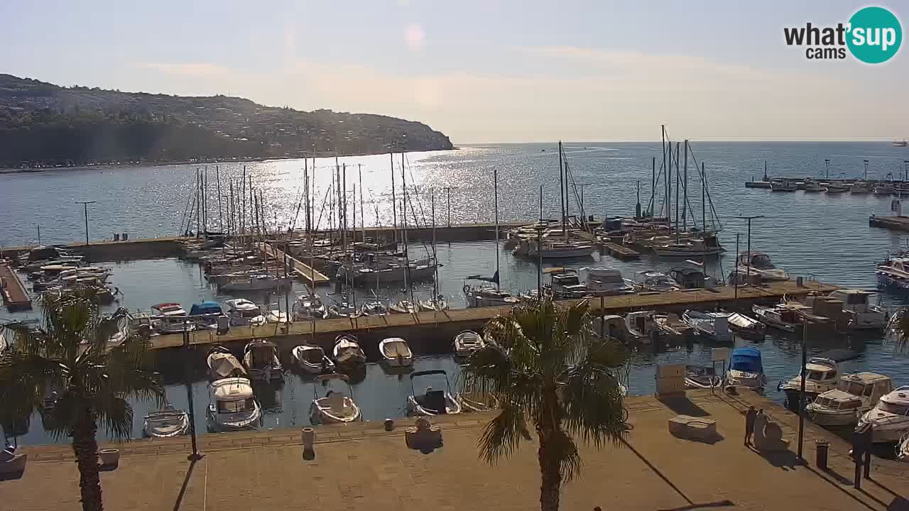 Spletna kamera Koper – Panorama na marino in promenado s Hotela Grand Koper