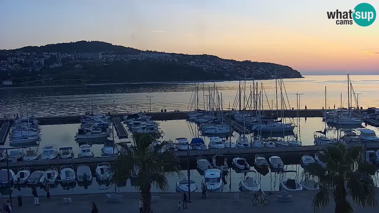 Webcam en direct du port de Koper – port de croisière et de fret – Slovénie