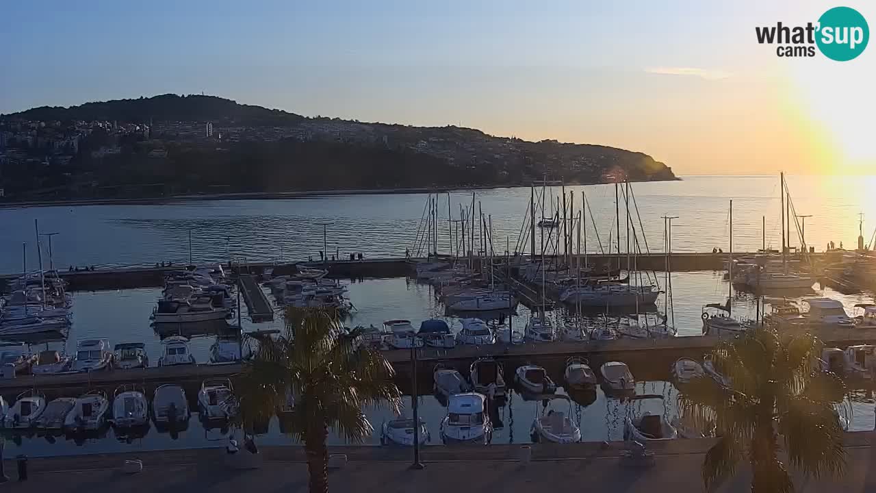 Webcam en direct du port de Koper – port de croisière et de fret – Slovénie