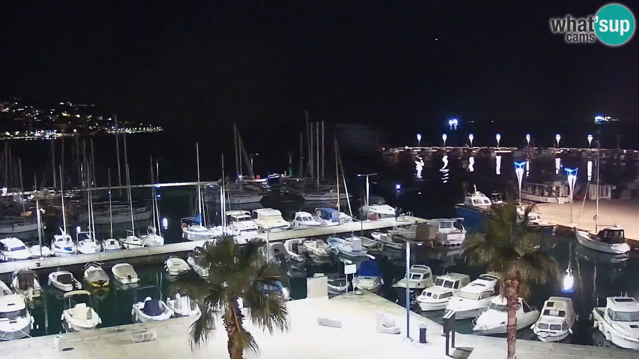 Webcam Koper – Panorama of the marina and promenade from the Grand Hotel Koper