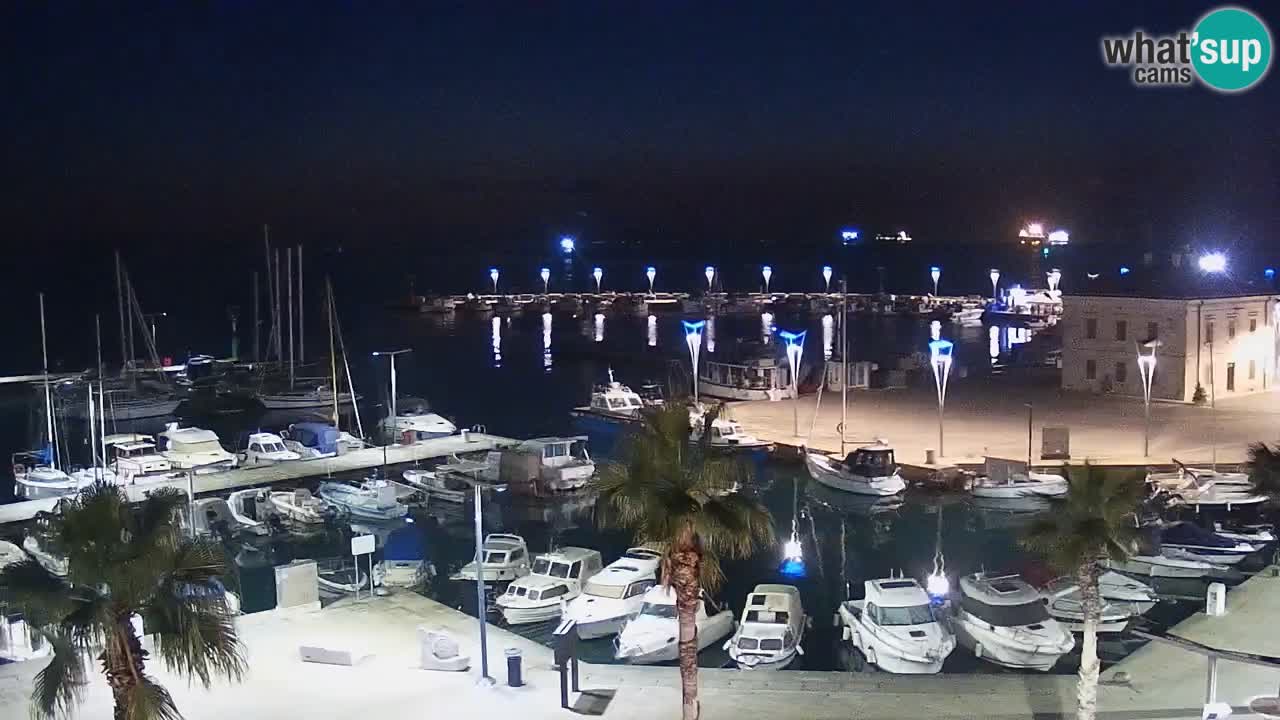 Webcam Koper – Panorama de la marina et de la promenade depuis le Grand Hotel Koper