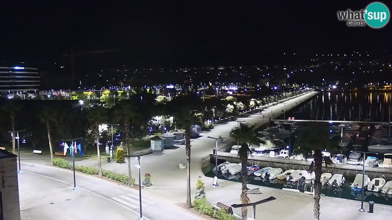 Webcam Koper – Panorama of the marina and promenade from the Grand Hotel Koper