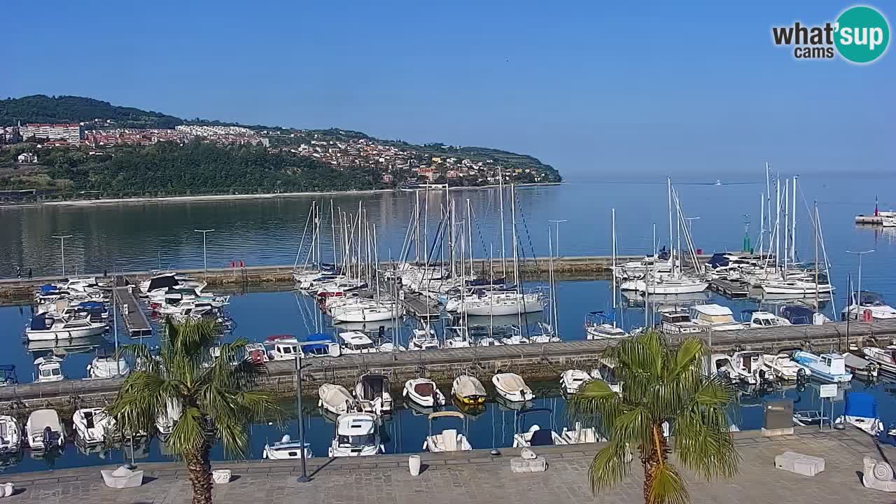 Webcam Capodistria – marina e lungo mare dall’Hotel Grand Koper