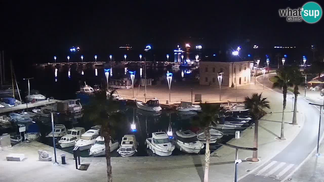 Webcam Koper – Panorama de la marina et de la promenade depuis le Grand Hotel Koper