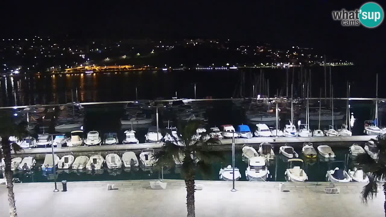 Webcam Koper – Panorama de la marina et de la promenade depuis le Grand Hotel Koper
