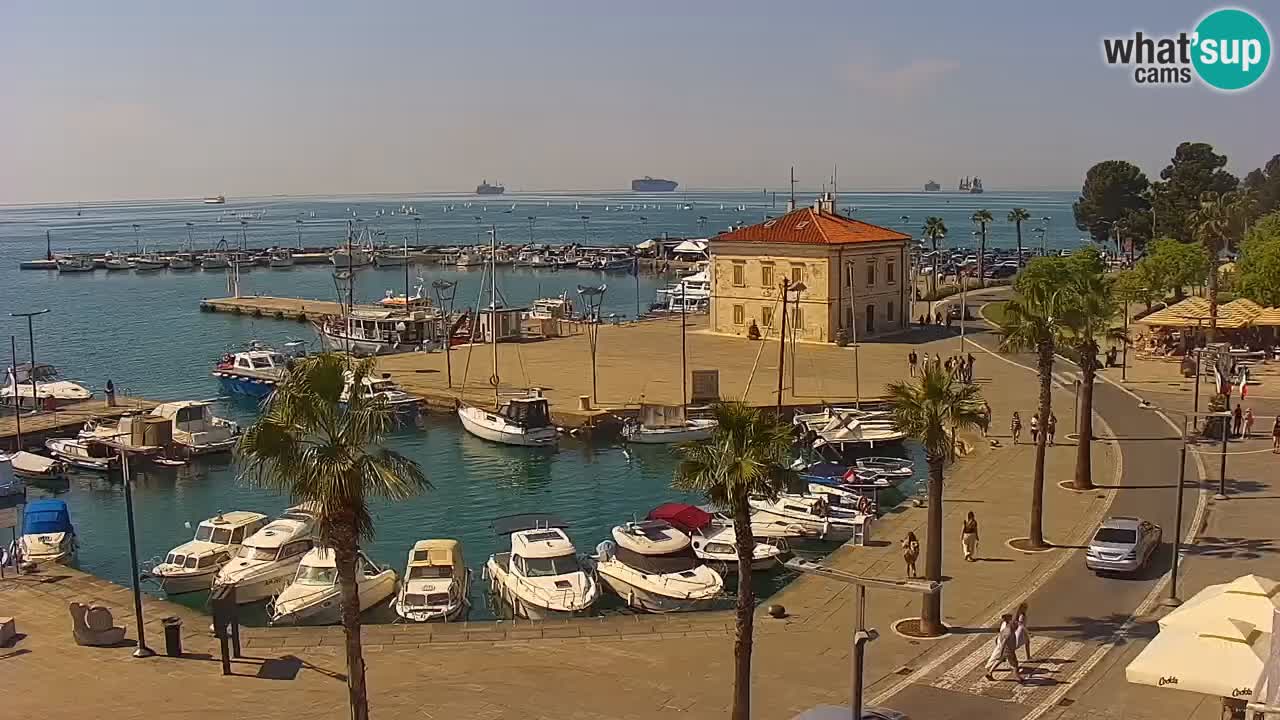 Webcam Capodistria – marina e lungo mare dall’Hotel Grand Koper